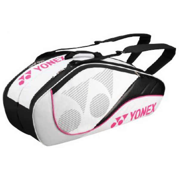 Yonex Tournament Active 6Pack Racquet Bag (White/Pink/Black) Do It