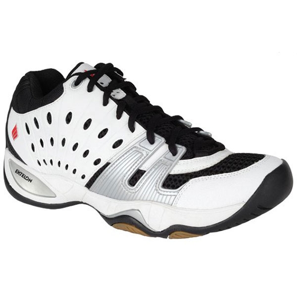 Ektelon Men's T22 Mid Racquetball Shoes (White / Black/ Silver) Do It
