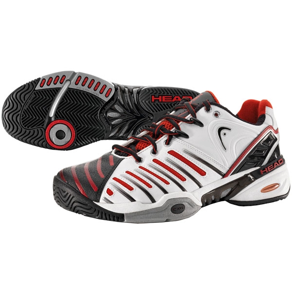 Head Men�s Prestige Pro II Tennis Shoes (White/Black/Red