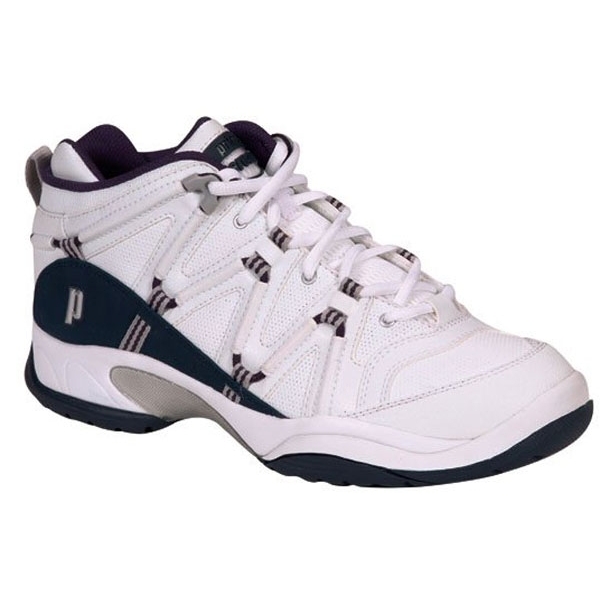 Prince Men's Scream 3 Mid Tennis Shoe (White/ Navy/ Silver) - Do It Tennis