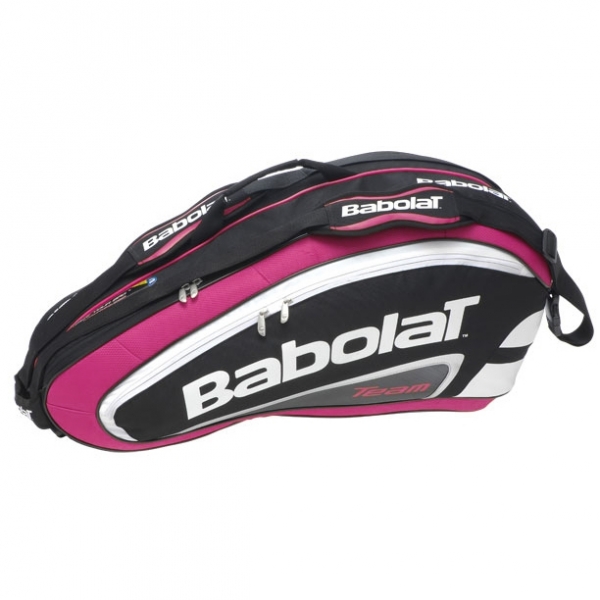 Babolat Team Racquet Holder x6 (Pink/ Black) Do It Tennis
