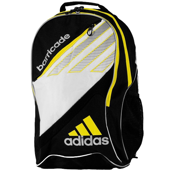 Adidas Barricade III Tour Racquet Backpack (Blk/ Wht/ Ylw) Do It Tennis