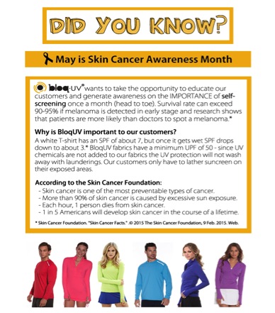 Bloq UV Skin Cancer Awareness