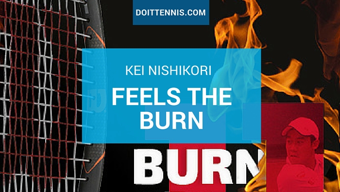 Kei Nishikori Feels the Wilson Burn