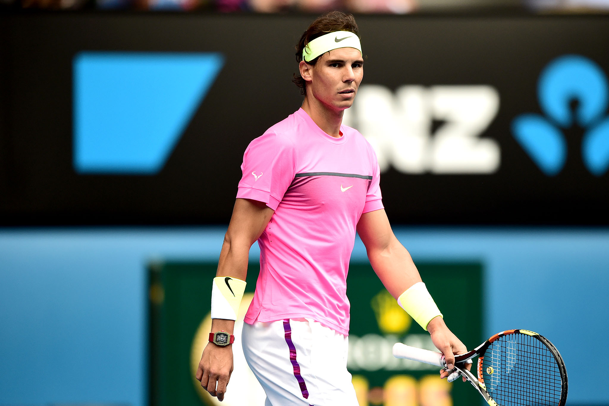 Nadal's Tennis Shirt: Pink - AusOpen 2015