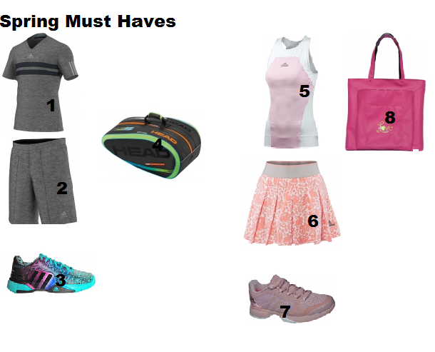 tennis apparel in spring