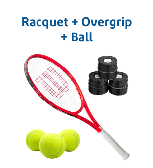 Racquet + Overgrip + Ball