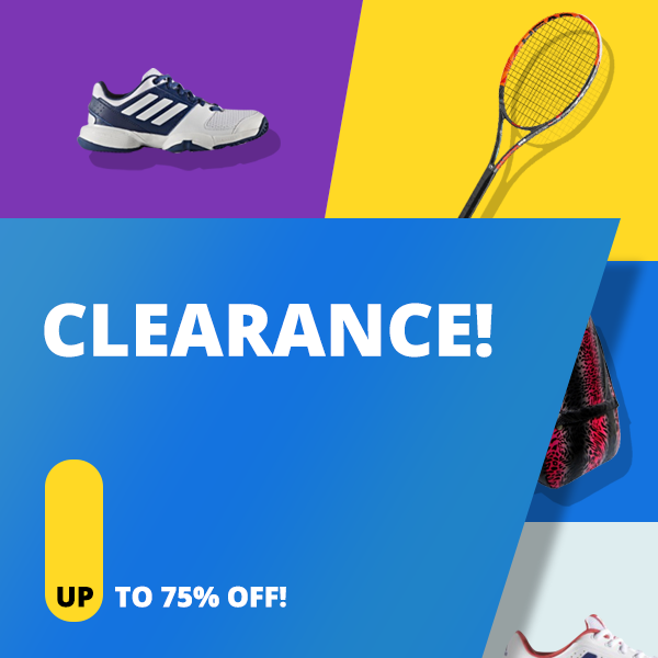 Clearance Section! Discount Prices on Premium Tennis Gear