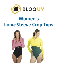 BloqUV Womens Long Sleeve Sun Protective Crop Tops