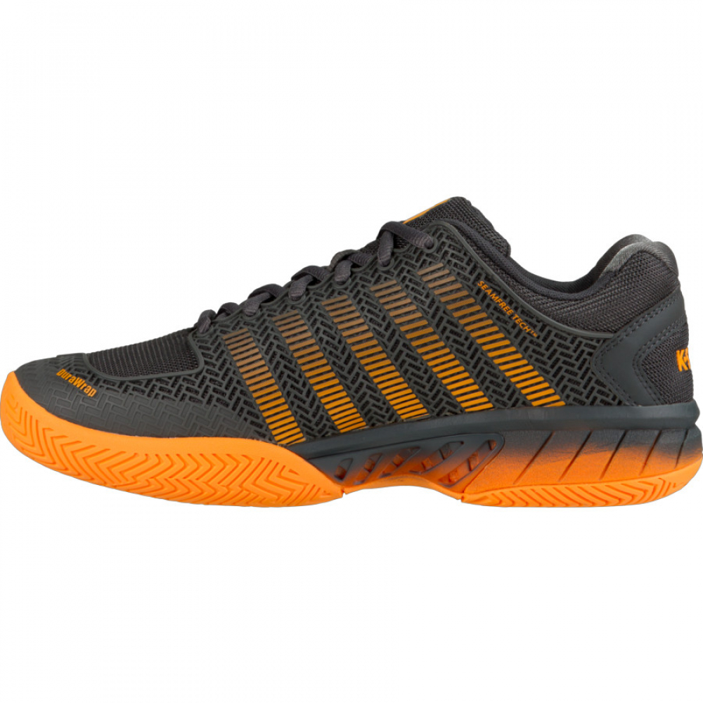 K-Swiss Men's Hypercourt Express Tennis Shoes (Dark Shadow/Blazing Orange)