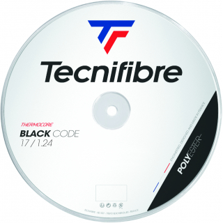 04RBL124XB Tecnifibre Black Code 17g Tennis String (Reel)