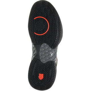 06563-052 K-Swiss Men's Express Light Pickleball Shoes (Steel Gray/Jet Black/Spicy Orange)