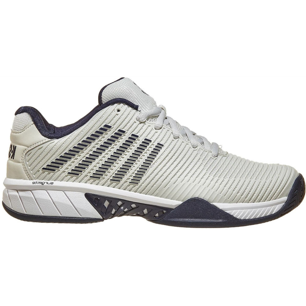 06613-090 K-Swiss Men's Hypercourt Express 2 Tennis Shoes (Vaporous Gray/White/Peacoat)