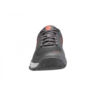 06614-052, K-Swiss Men's Hypercourt Express 2 HB Tennis Shoes (Steel Gray/Jet Black/Spicy Orange) - Front