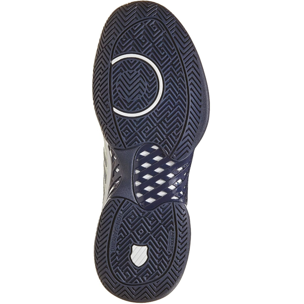 06806-090 K-Swiss Men's Hypercourt Express 2 (2E) Tennis Shoes (Gray/White/Peacoat)