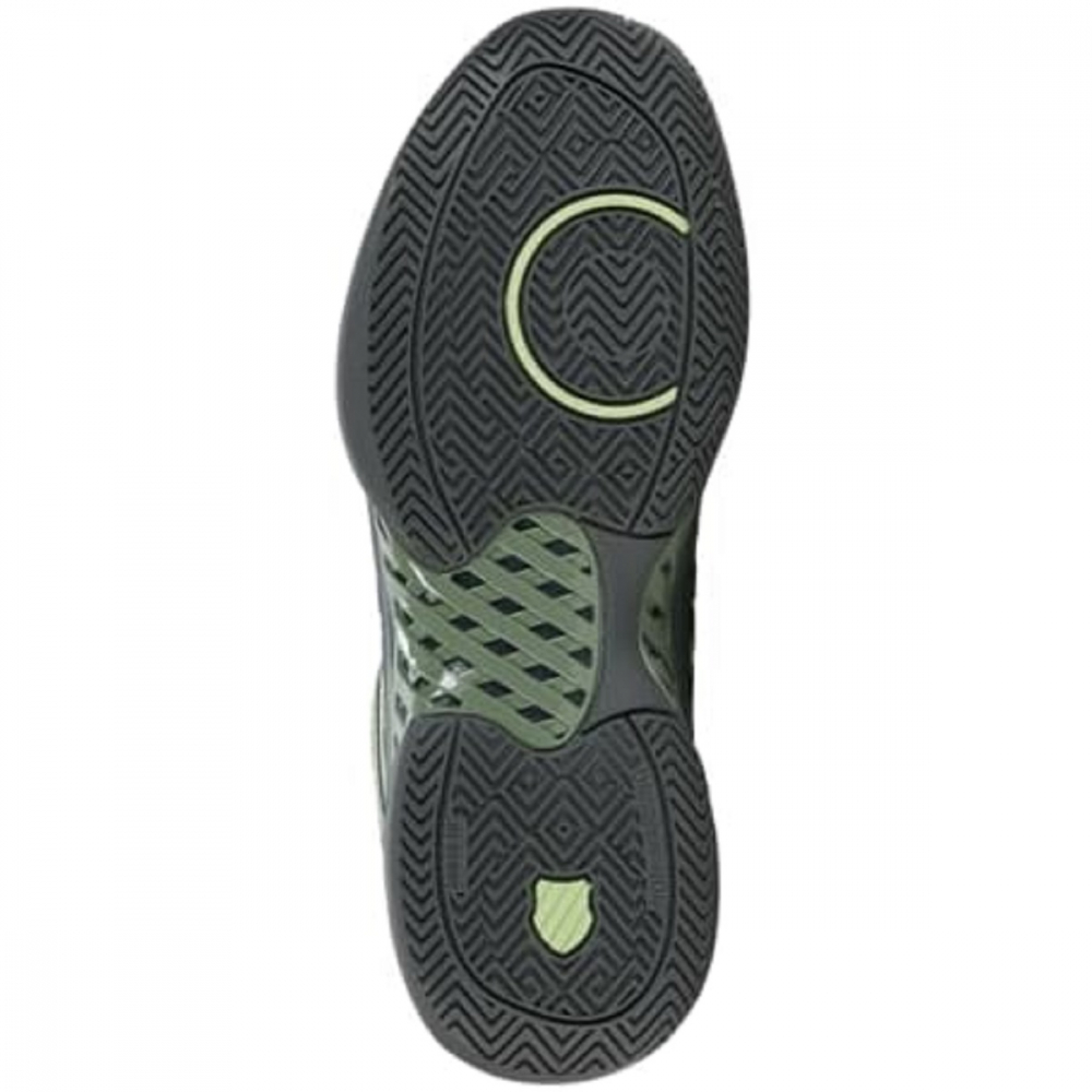 06806-347 K-Swiss Men's Hypercourt Express 2 2E Wide Tennis Shoes (Sea Spray/Urban Chic/Soft Neon Green) - Sole