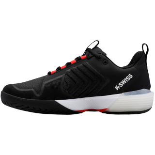 06988-043 K-Swiss Men's Ultrashot 3 Tennis Shoes (Black/White/Poppy Red)