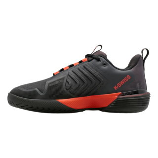 06988-061 K-Swiss Men's Ultrashot 3 Tennis Shoes (Asphalt/Jet Black/Spicy Orange)