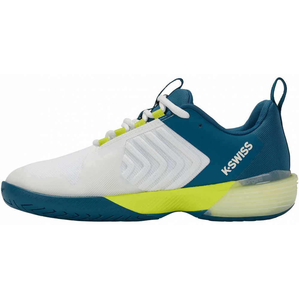 06988-136 K-Swiss Men's Ultrashot 3 Tennis Shoes (Brilliant White/Celestial/Evening Primrose)