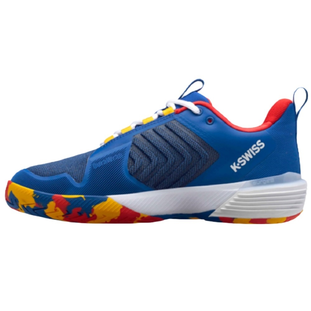 06988-442 K-Swiss Men's Ultrashot 3 Tennis Shoes (Classic Blue/Berry Red/Lemon Chrome) - Left