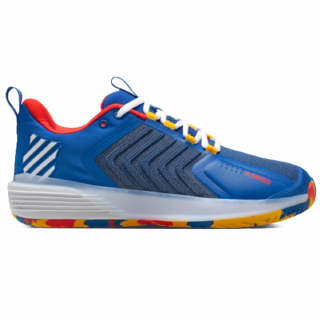 06988-442 K-Swiss Men's Ultrashot 3 Tennis Shoes (Classic Blue/Berry Red/Lemon Chrome) - Right
