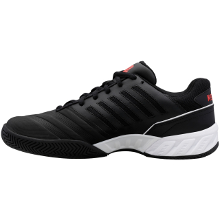 06989-043 K-Swiss Men's Bigshot Light 4 Tennis Shoes (Black/White/Poppy Red)