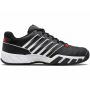 06989-043 K-Swiss Men's Bigshot Light 4 Tennis Shoes (Black/White/Poppy Red)