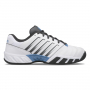 06989-130 K-Swiss Men's Bigshot Light 4 Tennis Shoes (White/Dark Shadows/Swedish Blue)