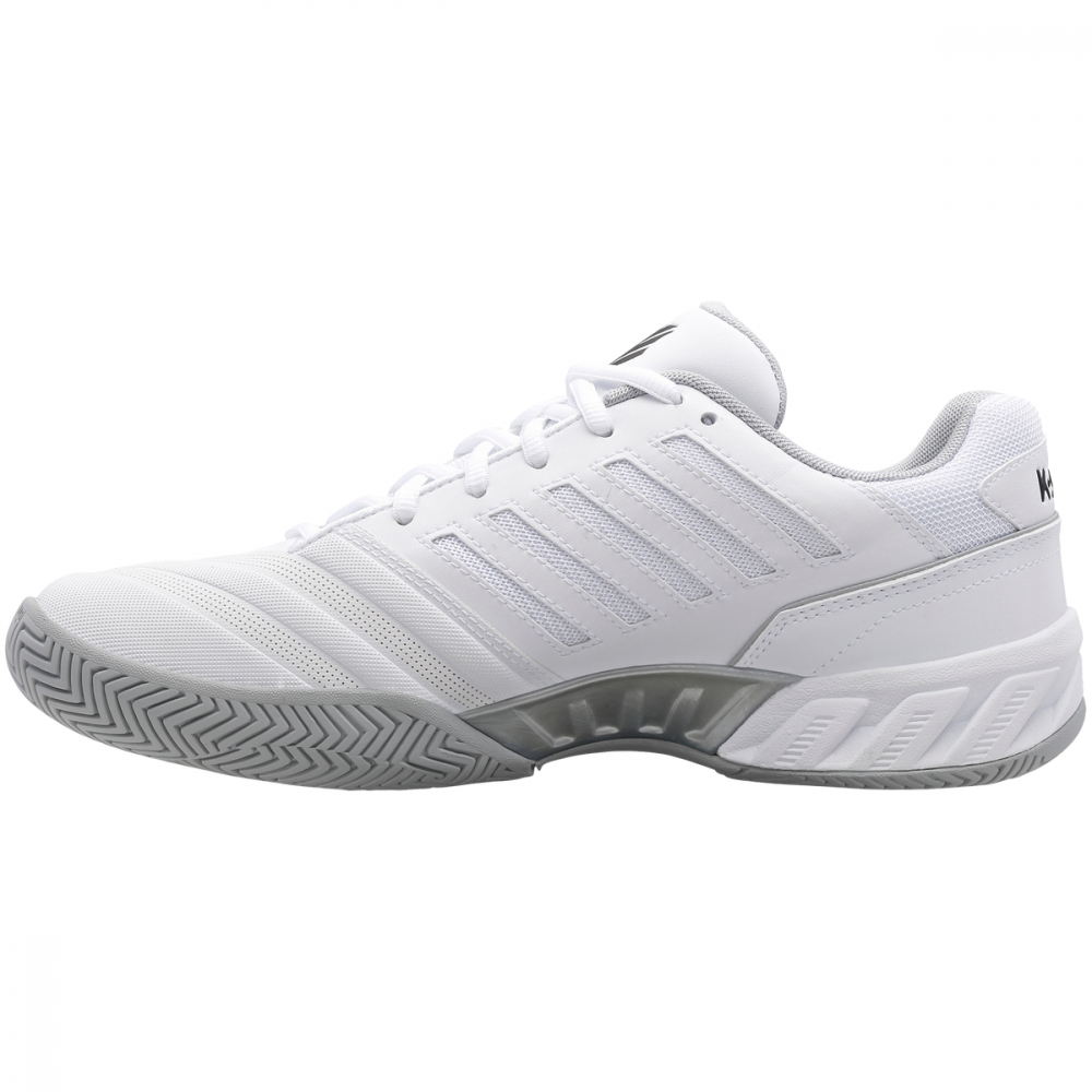 06989-162 K-Swiss Men's Bigshot Light 4 Tennis Shoes (White/High-Rise/Black)
