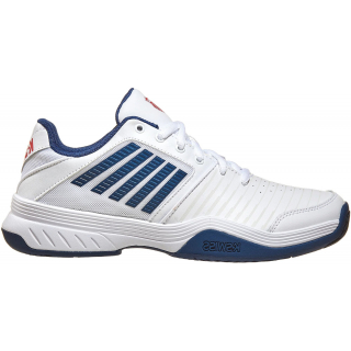 06989-418 K-Swiss Men's Bigshot Light 4 Tennis Shoes (Blanc de Blanc/Blue Opal/Lollipop)