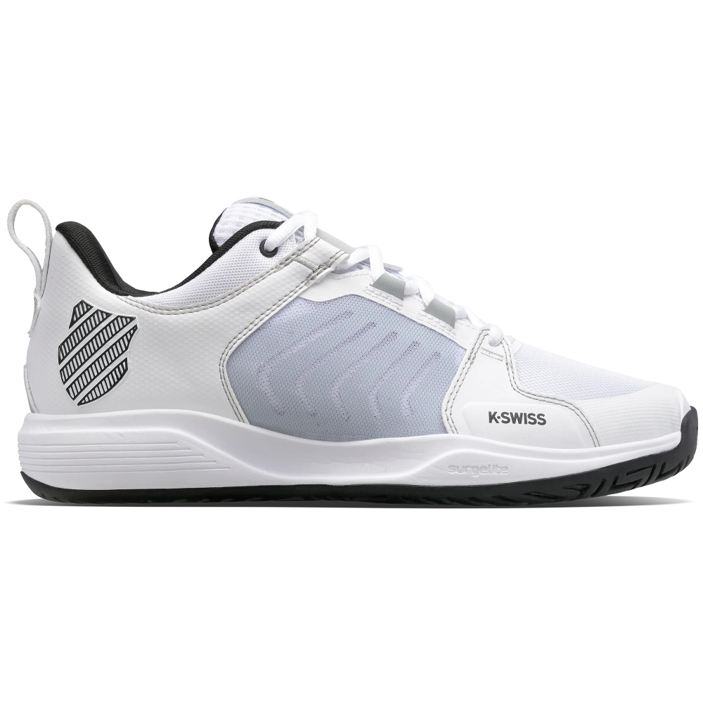 07395-174 K-Swiss Men's Ultrashot Team Tennis Shoes (White/Black/High Rise)