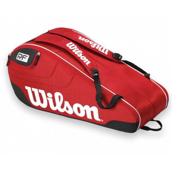 Wilson Federer Team III 6 Pack Tennis Bag (Red/ Black/ White) from Do ...