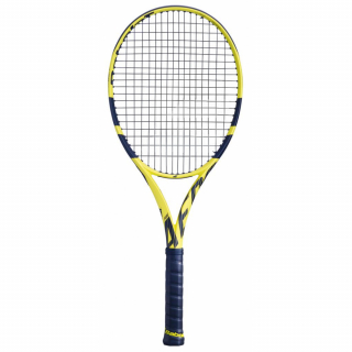101354-191-Black-CSC Babolat Pure Aero Tennis Racquet strung with Black SG Spiraltek Syn Gut String