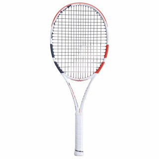 101400-323 Babolat Pure Strike 100 Tennis Racquet (3rd Gen) strung w Black SG Spiraltek Syn Gut String