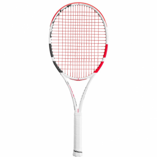 101410-323-Red-CSC Babolat Pure Strike Tour Tennis Racquet (3rd Gen) strung w Red SG Spiraltek Syn Gut String