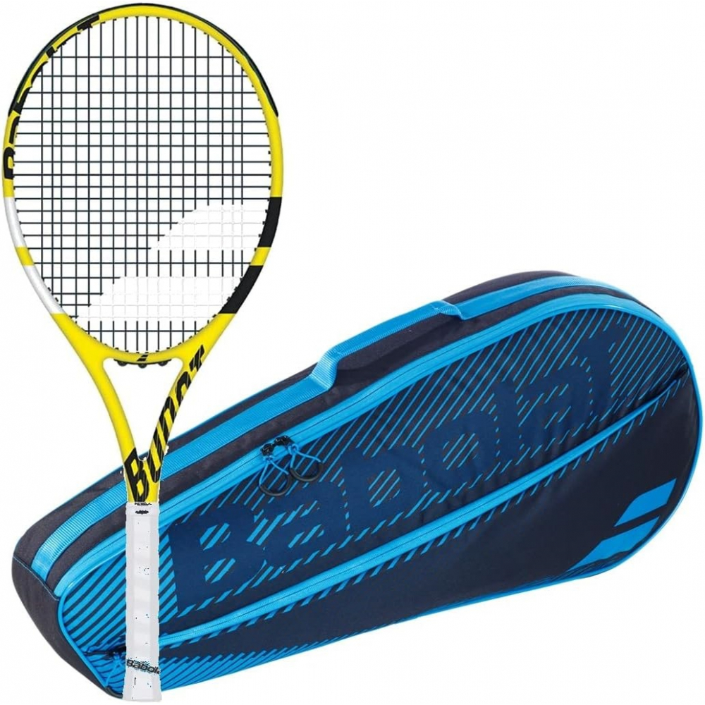 102390-191-751202-146-BNDL Babolat Aero G  Tennis Racquet + Blue Club Bag Starter Bundle