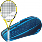 Babolat Aero G  Tennis Racquet + Blue Club Bag Starter Bundle -