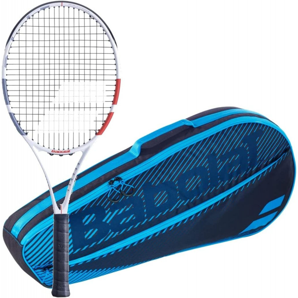 102414-323-751202-146-BNDL Babolat Evo Strike + Blue Club Bag Tennis Starter Bundle