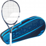 102469-3R-BNDL-BLUE Babolat Evo Drive 115 Wimbledon + Blue Club Bag Tennis Starter Bundle