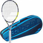 Babolat Evo Aero Lite + Blue Club Bag Tennis Starter Bundle (Yellow) -