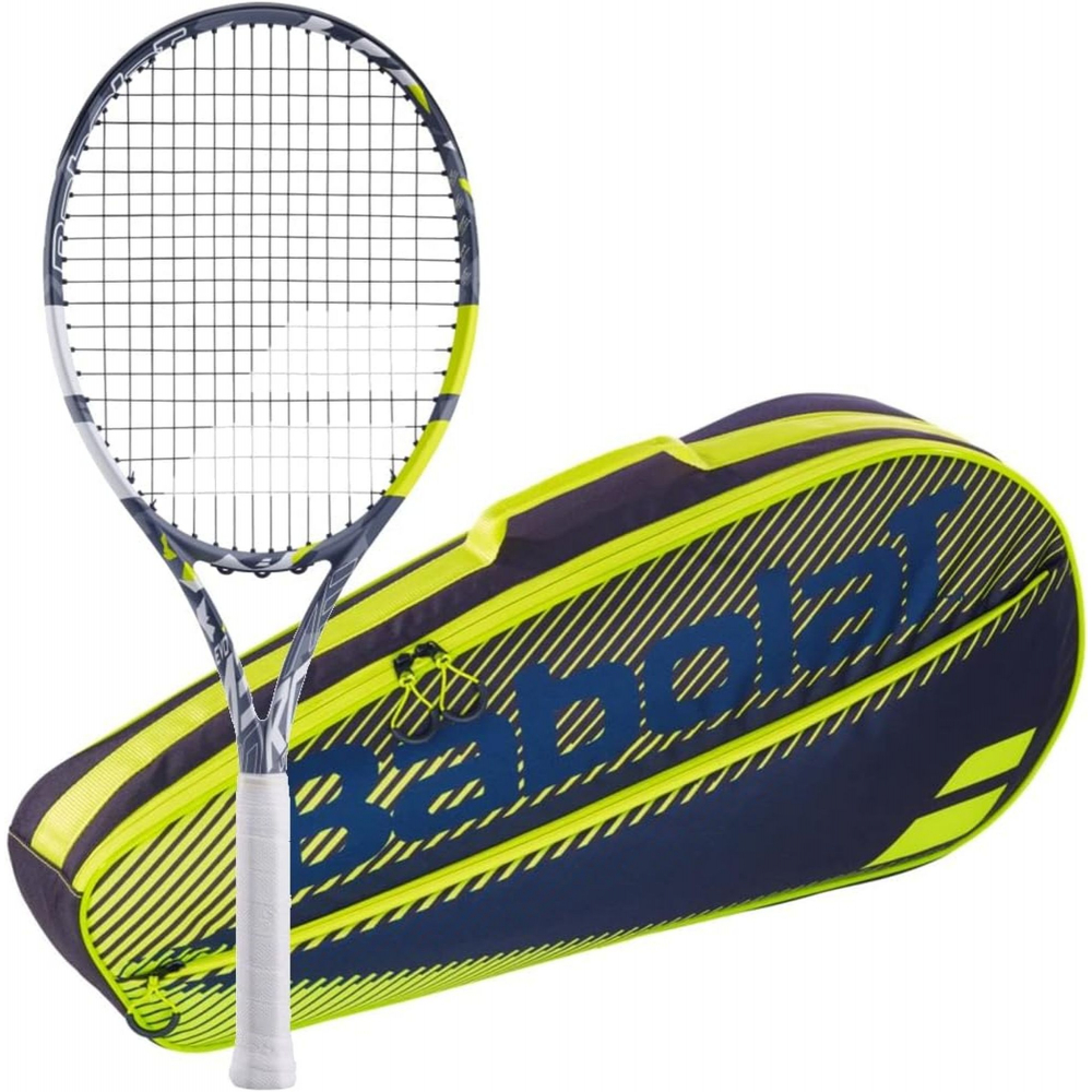 102518-3R-BNDL-YLW Babolat Evo Aero Lite + Yellow Club Bag Tennis Starter Bundle (Yellow)