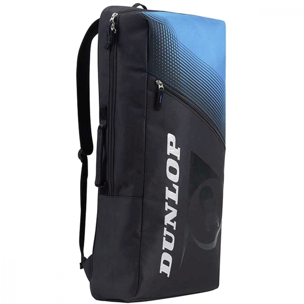 10303989 Dunlop FX Club 2 Racquet Long Tennis Backpack (Black/Blue)