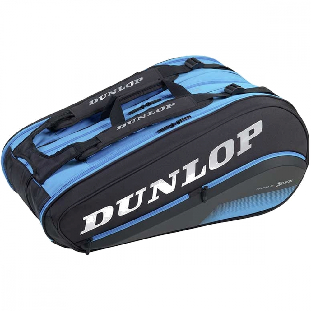 10304000 Dunlop FX Performance 12 Racquet Thermo Tennis Bag (Black/Blue)