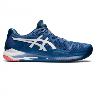 1041A079-404 ASICS Men's Gel-Resolution 8 Tennis Shoes (Blue Harmony/White) Right