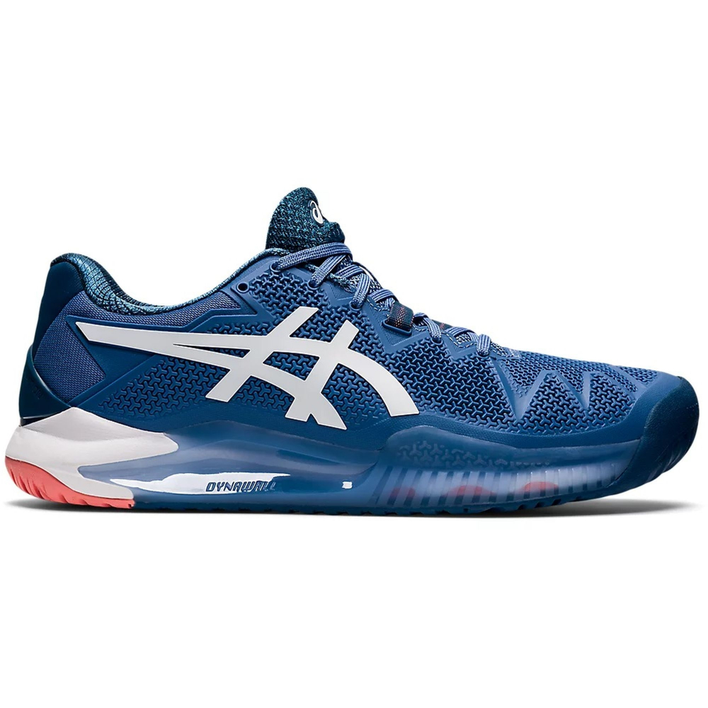1041A079-404 ASICS Men's Gel-Resolution 8 Tennis Shoes (Blue Harmony/White) Right