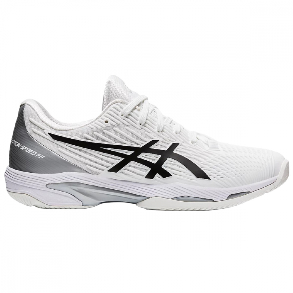 1041A182-100 ASICS Men's Solution Speed FF 2 Tennis Shoe (White/Black) - Right