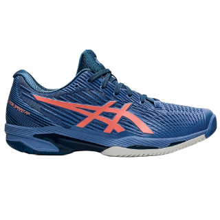 1041A182-400 ASICS Men's Solution Speed FF 2 Tennis Shoe (Blue Harmony/Guava) - Right