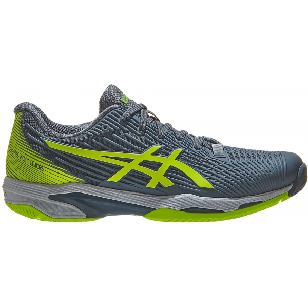 Asics Men's Solution Speed FF 2 Tennis Shoes (Steel Blue/Hazard Green)