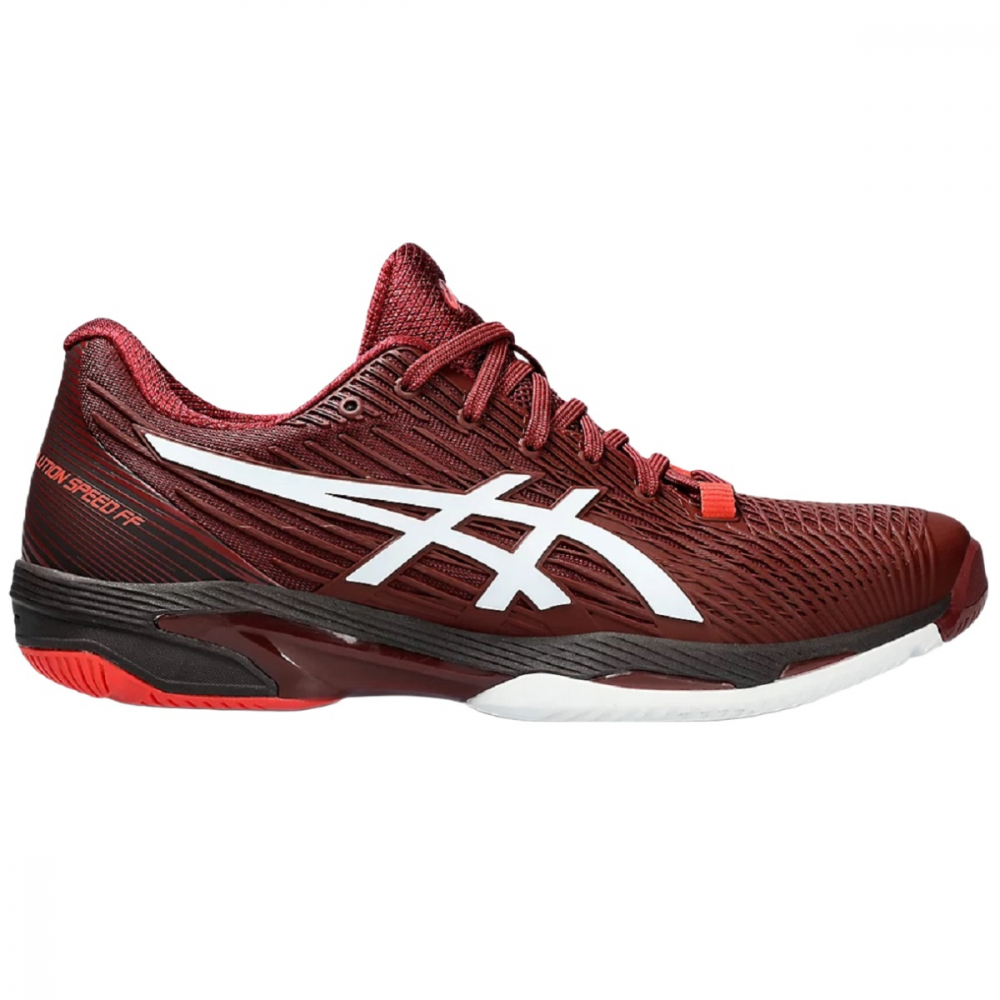 1041A182-602 Asics Men's Solution Speed FF 2 Tennis Shoes (Antique Red/White)