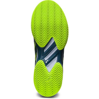  1041A187-402 Asics Men's Solution Speed FF 2 Clay Court Tennis Shoes (Steel Blue/Hazard Green)